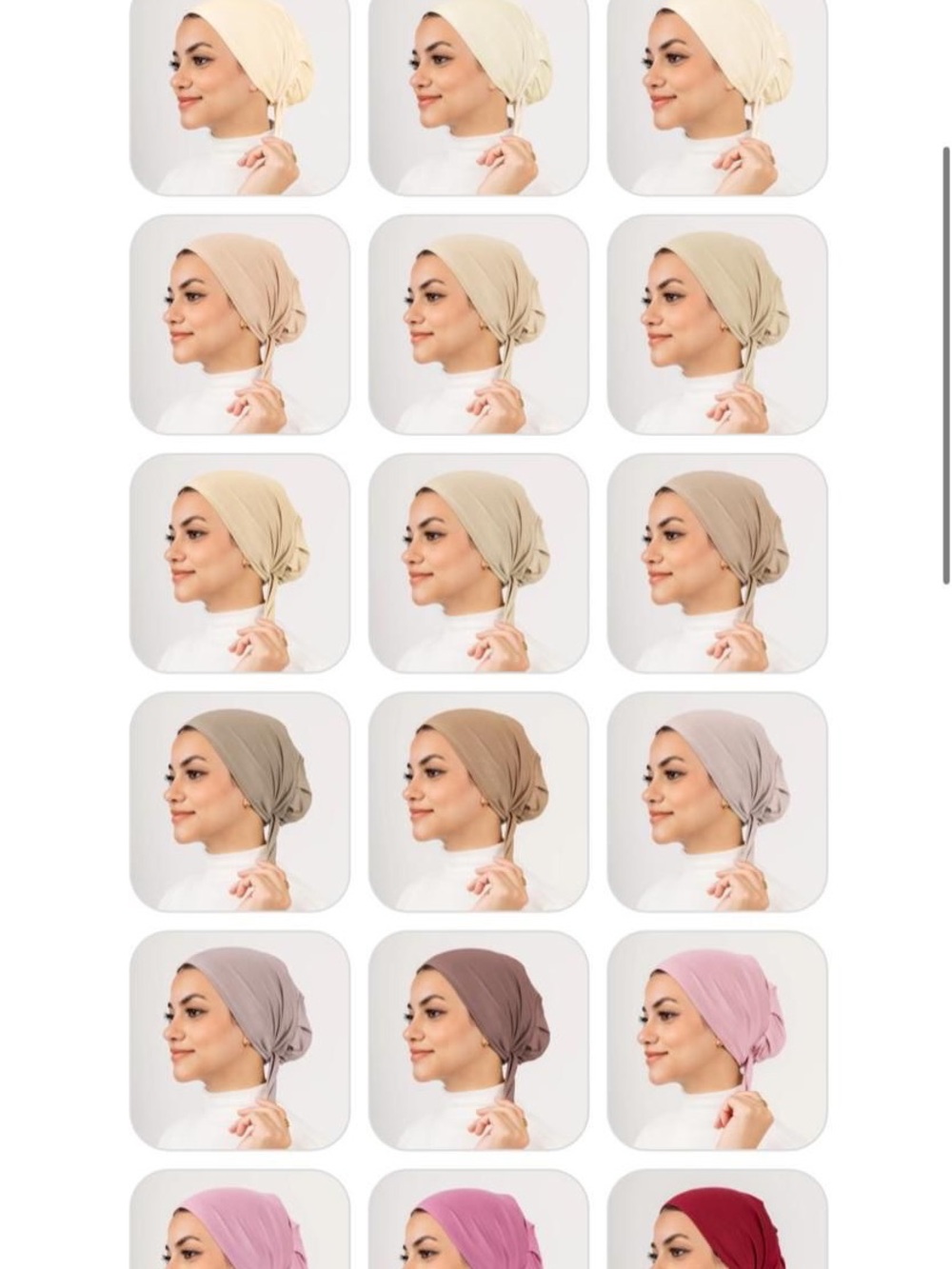 Neutral Tone Hijab Cap - Soft Stretch Inner Scarf